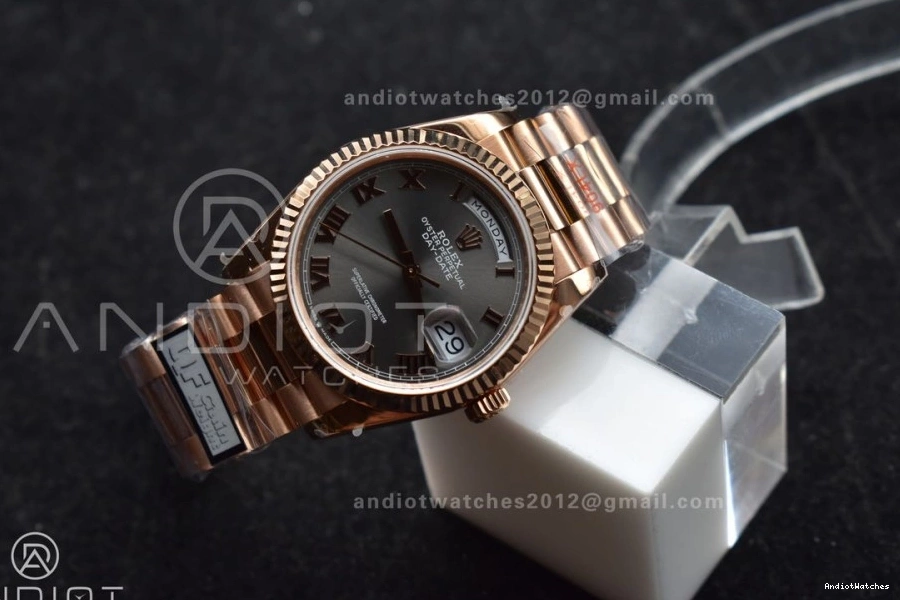 DayDate (Gain Edition Popular 36 President Dial Grey Steel Roman 673 904L V5 Best vr3255 Weight) QF Bracelet on RG 0114